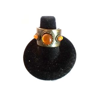 Vintage Orange Opal Ring